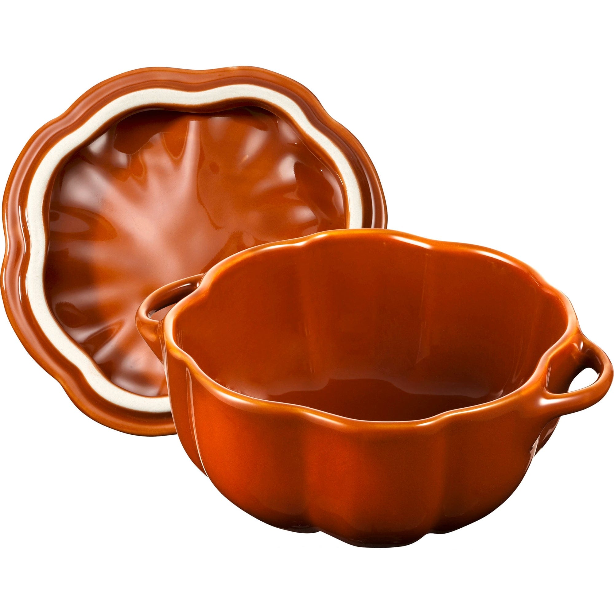 Staub Ceramic 16-oz Petite Pumpkin Cocotte - Burnt Orange