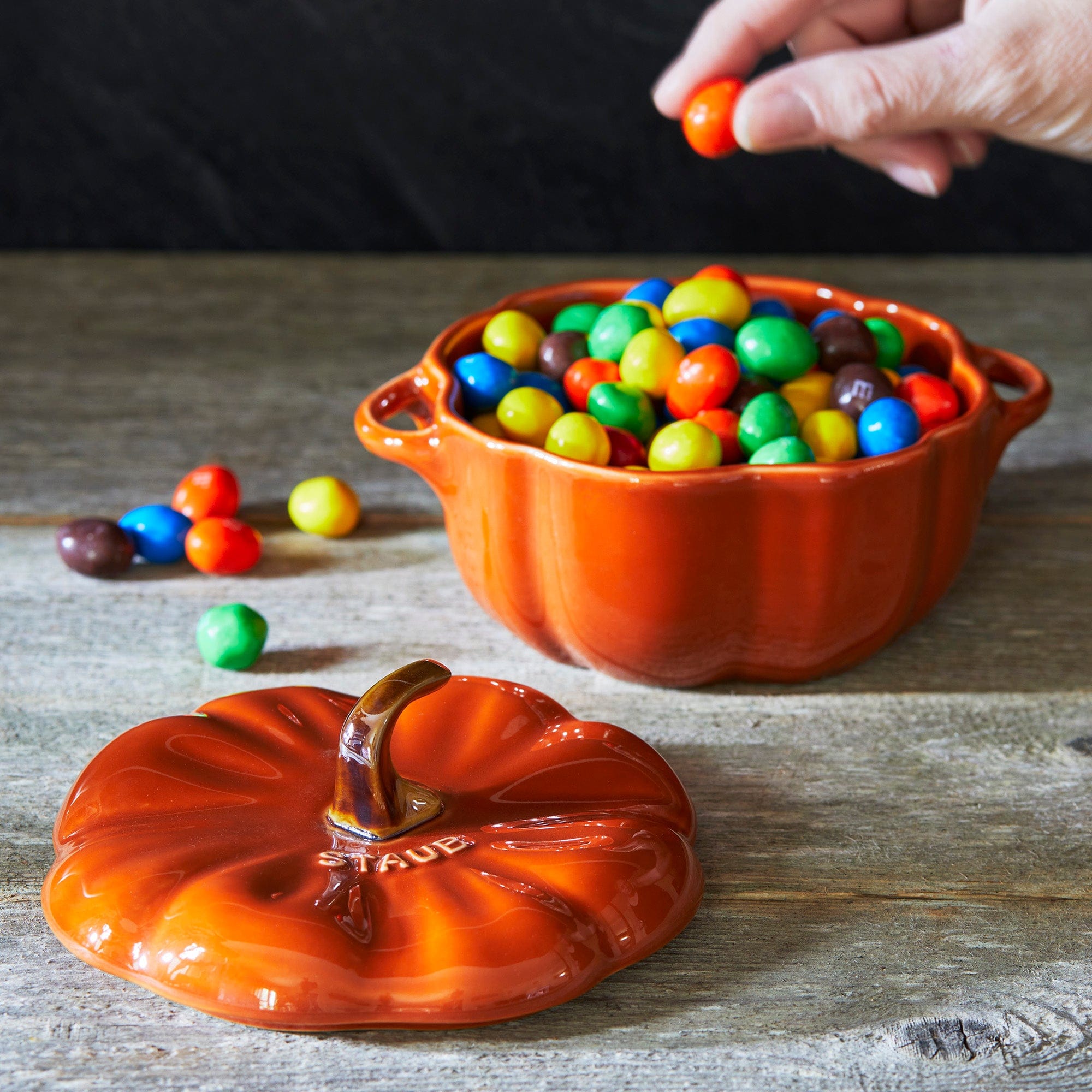 Staub Ceramic 16-oz Petite Pumpkin Cocotte - Burnt Orange