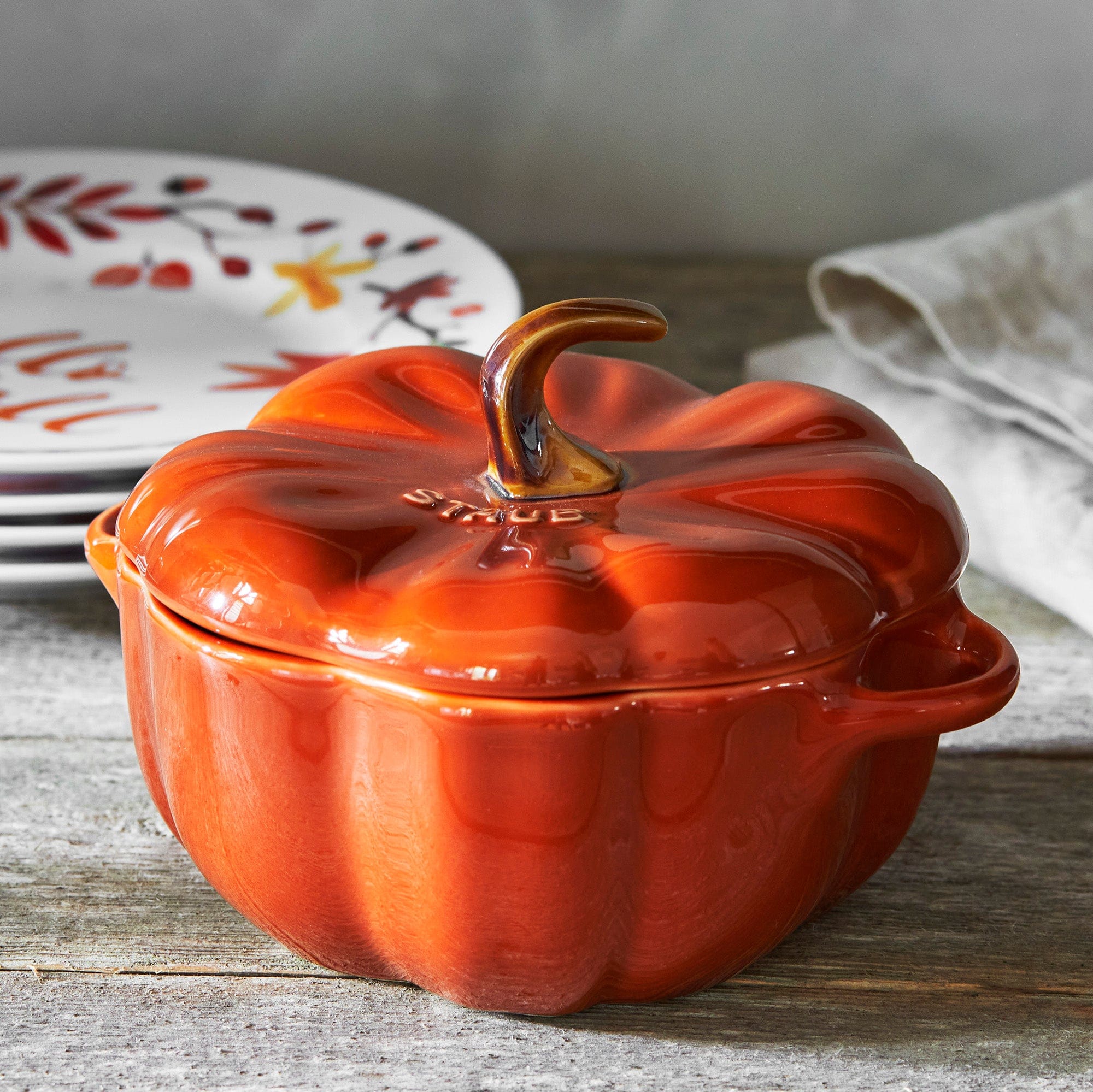 Staub Ceramic 16-oz Petite Pumpkin Cocotte - Burnt Orange