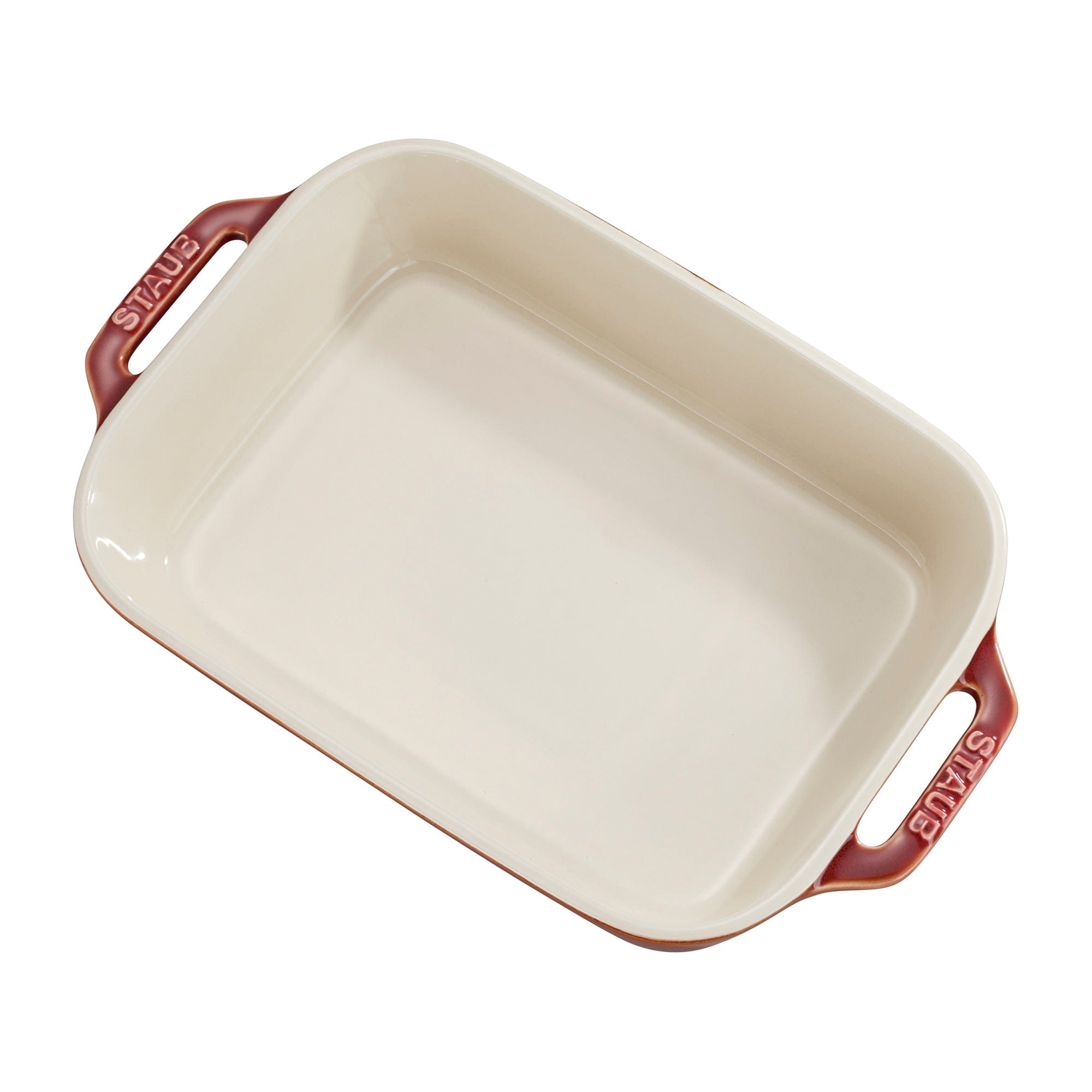 Staub Ceramic 2-pc Rectangular Baking Dish Set - Rustic Red