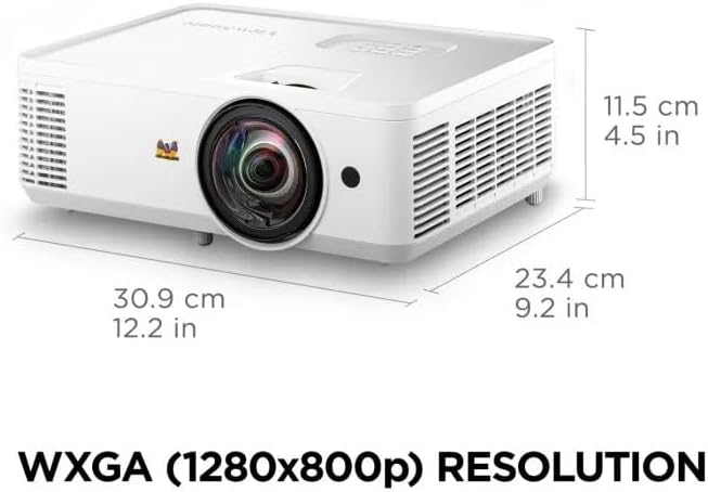 ViewSonic 4000 Lumens WXGA Short Throw Projector - Certified Refurbished