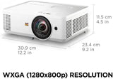 ViewSonic 4000 Lumens WXGA Short Throw Projector - Certified Refurbished