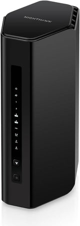 Netgear Nighthawk RS300 Tri-Band WiFi 7 Router, Wireless Speed Up to 9.3 Gbps, Covers Up to 2500 Sq. Ft., Black - Certified Refurbished
