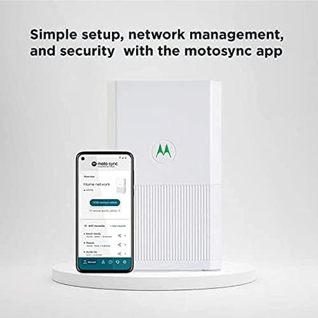 Motorola Mesh WiFi System, 3-Pack, AC2200 Tri-Band, 9,000 sq ft Coverage, Router + 2 Satellites, Parental Controls, Easy Setup