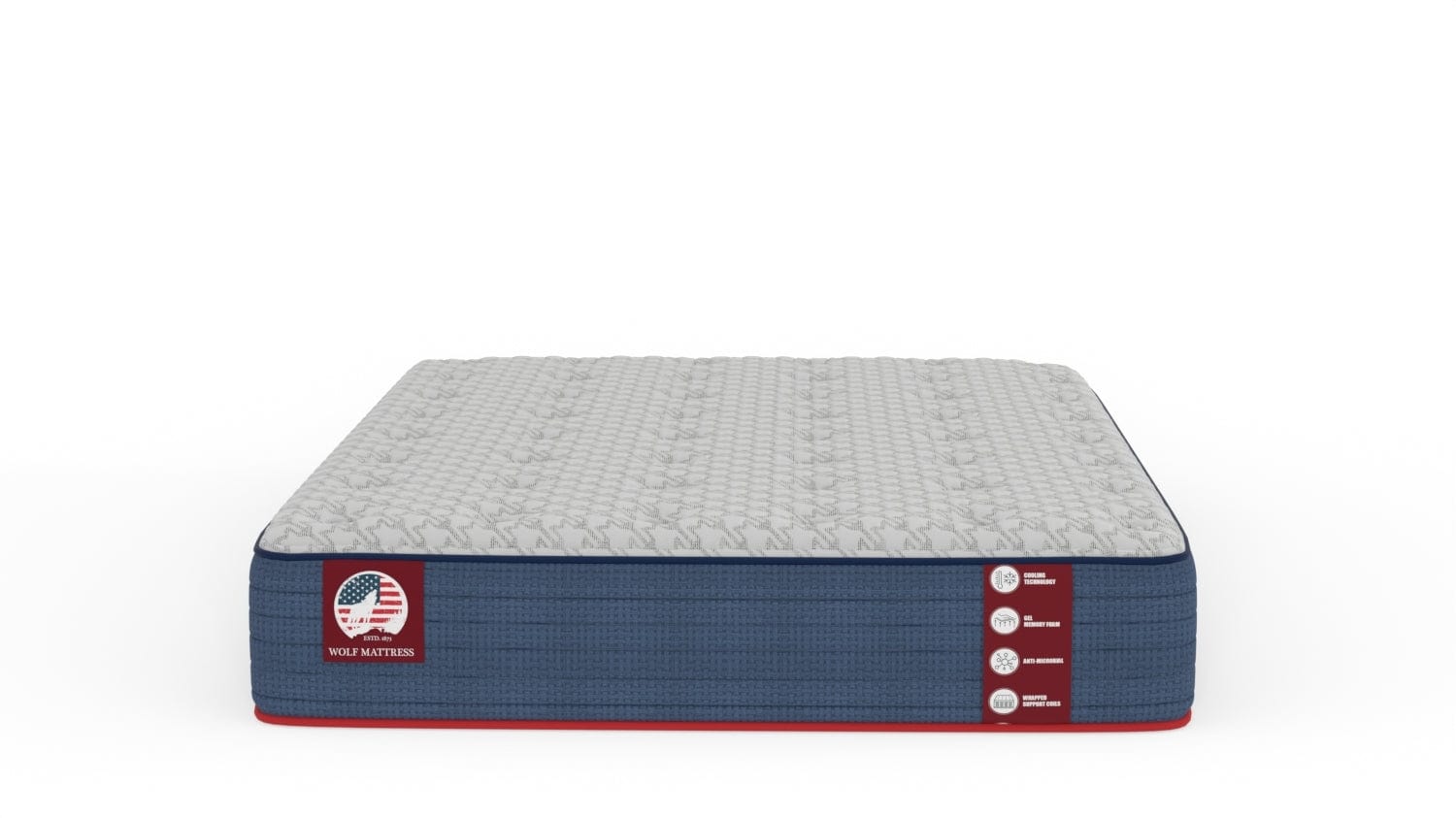 Wolf Mattress TwinXL 11-Inch Luna Memory Foam Hybrid Mattress, Plush Comfort, Medium Firm, Cool Touch, Anti-Microbial w/ Pocketed Coil System