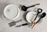 Staub Cast Iron 4-qt Round Cocotte, Dutch Oven - White Truffle