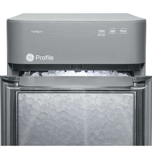 GE Profile Opal 2.0 Nugget Ice Maker, Smart Tech, 38lbs, Built-in WiFi, Gray / Stainless Steel - Refurbished