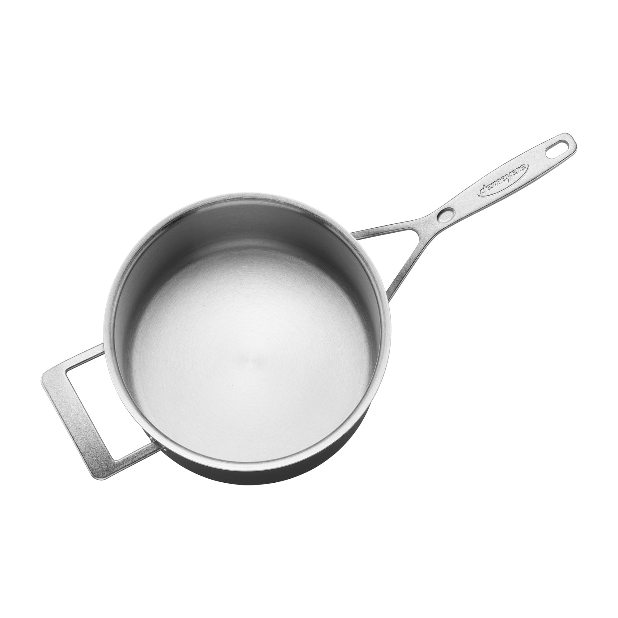 Demeyere Industry 5-Ply 4-qt Stainless Steel Saucepan with Handle Helper