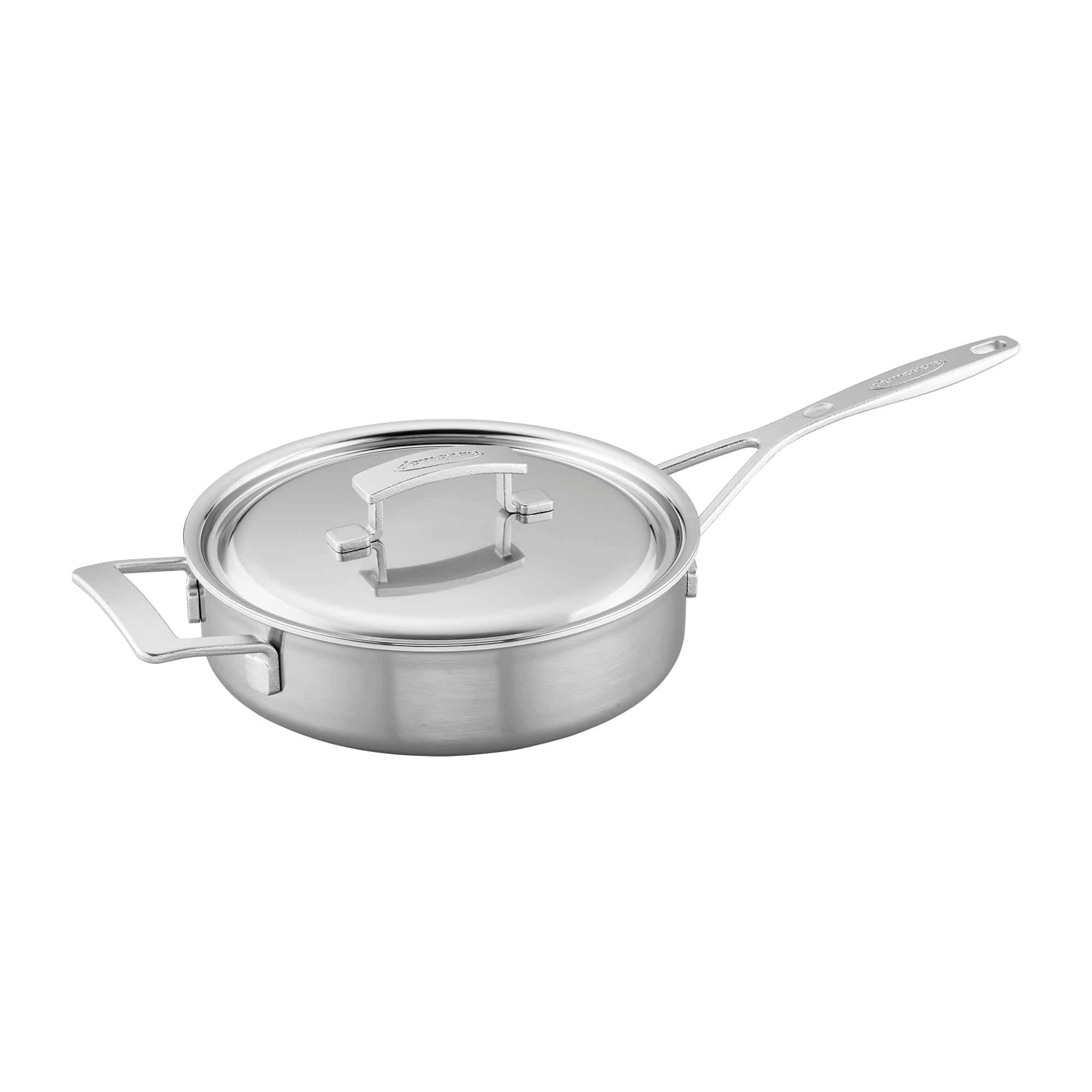 Demeyere Industry 5-Ply 3-qt Stainless Steel Saute Pan with Handle Helper