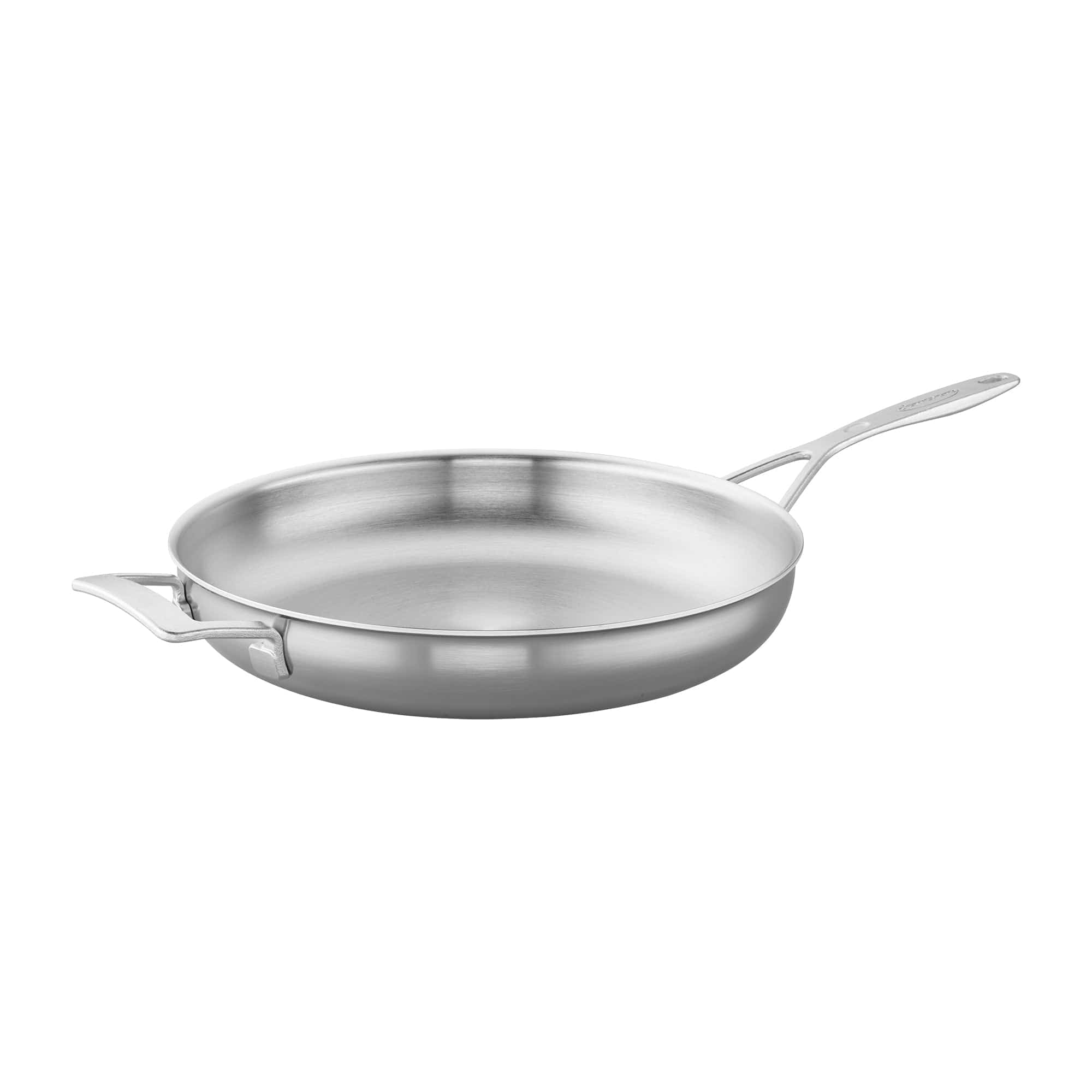 Demeyere Industry 5-Ply 12.5-inch Stainless Steel Fry Pan with Helper Handle