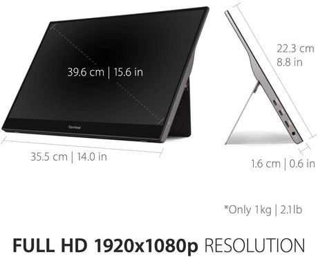 ViewSonic 16" 16:9 Portable Multi-Touch IPS Monitor - Certified Refurbished
