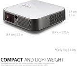 ViewSonic 1080 Portable Projector with 1000 LED Lumens, Auto Focus, Harman Kardon Bluetooth Speakers, HDMI, 16GB Storage, Stream Netflix with Dongle - Certified Refurbished