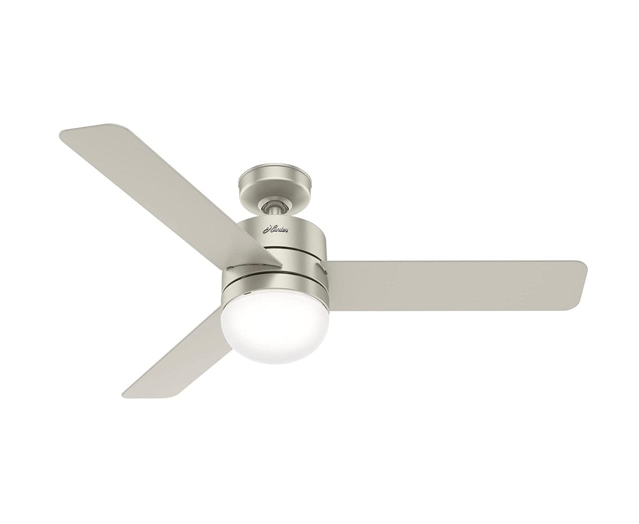 Hunter Fans 54" Neutron SureSpeed SimpleConnect Smart Ceiling Fan with LED Light + Remote, Matte Nickel