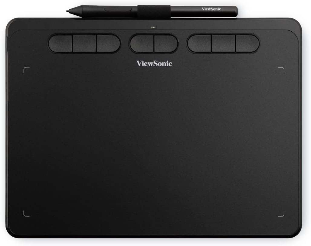 ViewSonic 10" Graphics Tablet, 8192 Pressure Pen, ±60° Tilt, Portable for Students/Creators, Mac/Windows Compatible
