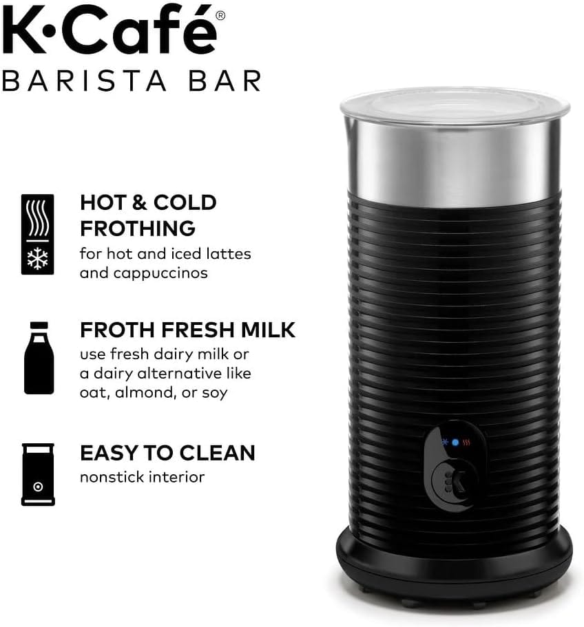 Keurig K-Café Barista Bar Single Serve Coffee Maker and Frother, Black - Certified Refurbished