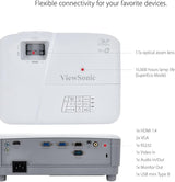 ViewSonic 4000 Lumens XGA HDMI Short Throw Projector, White - Certified Refurbished