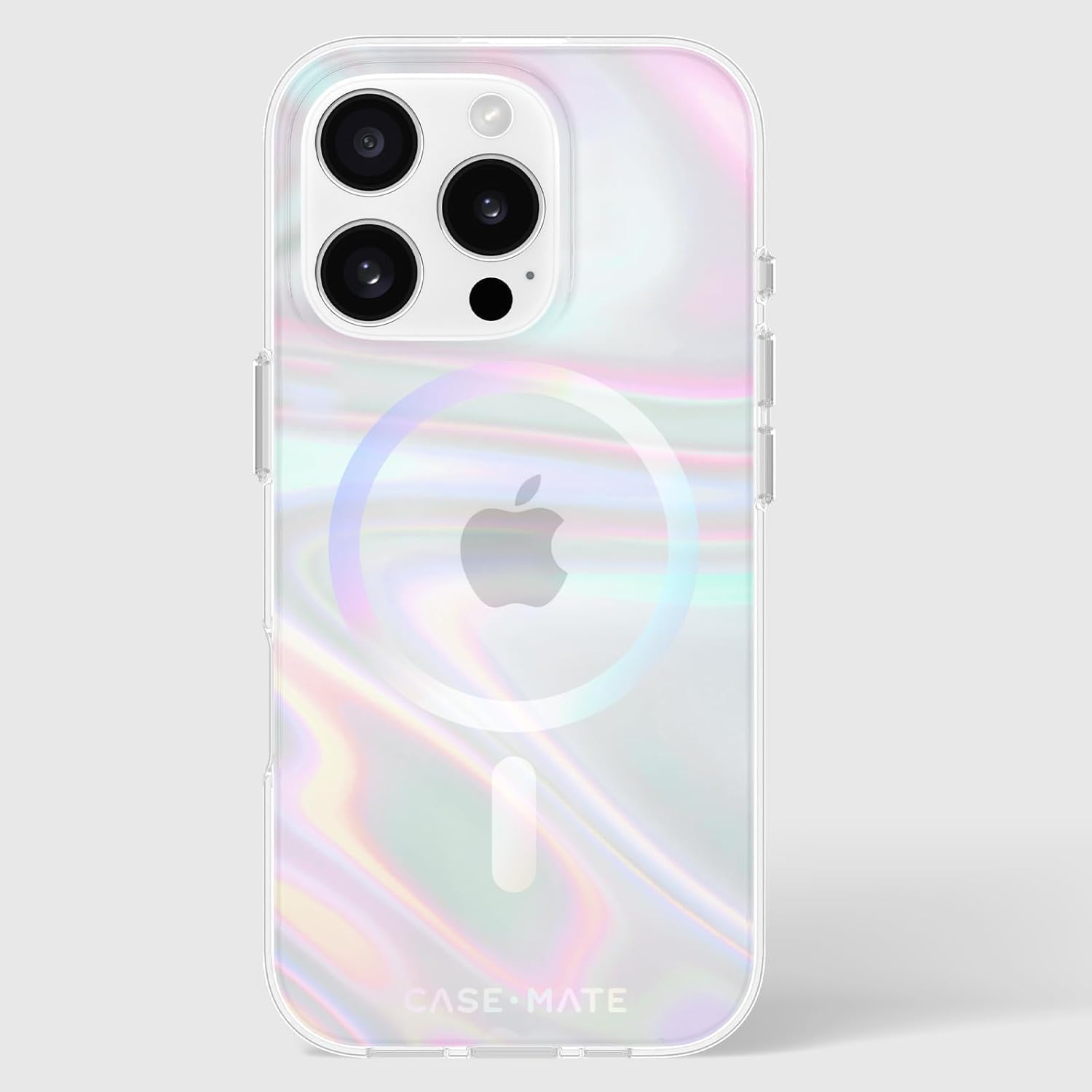 Case-Mate Soap Bubble iPhone 16 Pro Case, MagSafe Compatible, 12ft Drop Protection, Iridescent