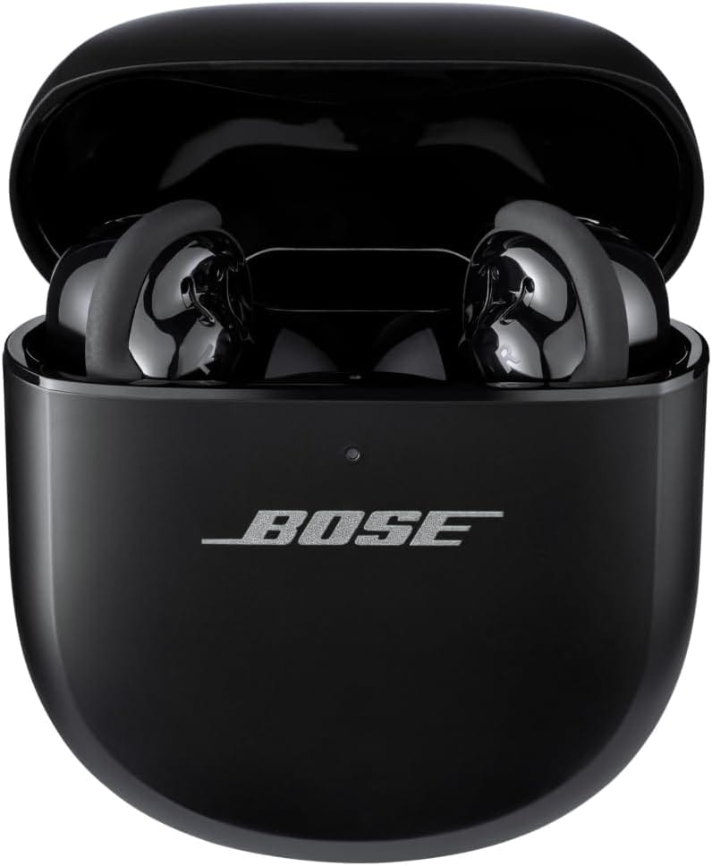 Bose QuietComfort Ultra Wireless Earbuds, Spatial Audio, Active Noise Cancellation, Deep Bass, Up to 6 Hours of Playtime, Black