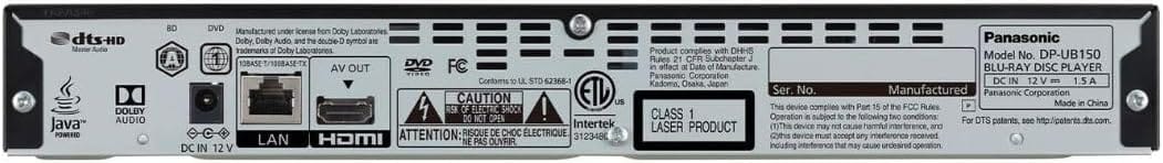 Panasonic Ultra HD 4K Blu-ray Disc Player - Refurbished