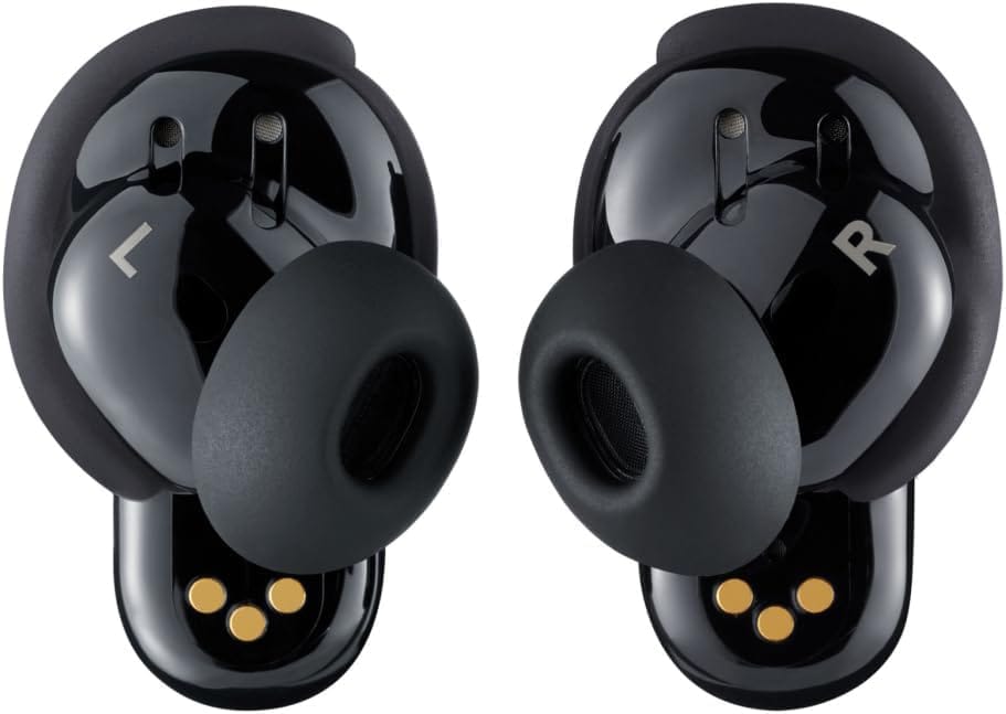 Bose QuietComfort Ultra Wireless Earbuds, Spatial Audio, Active Noise Cancellation, Deep Bass, Up to 6 Hours of Playtime, Black