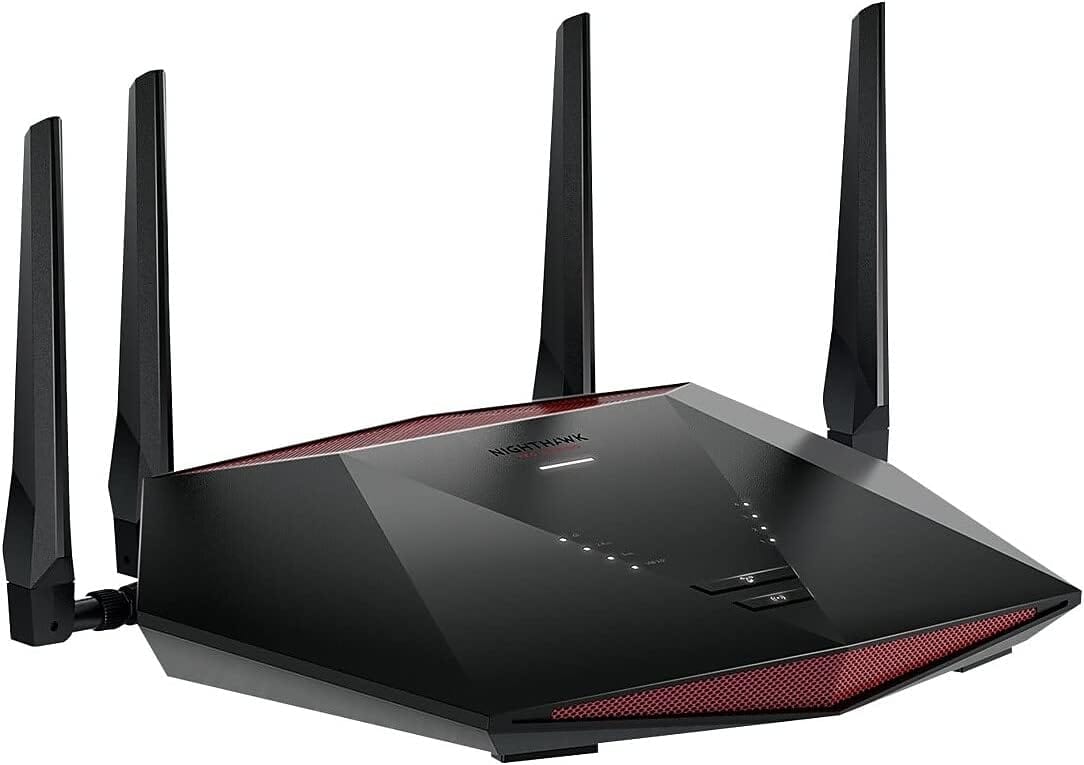 NETGEAR XR1000 Nighthawk Pro Gaming Router, AX5400, WiFi 6, DumaOS 3.0, 4x1G Ports, USB 3.0, Lag-Free Gaming, QoS, Geo-Fencing