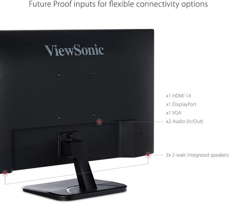 ViewSonic 24in IPS 1080p Monitor HDMI DisplayPort - Certified Refurbished