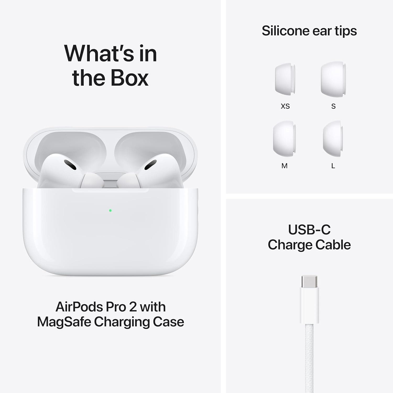 Apple AirPods Pro (2nd Gen) Wireless Earbuds with Active Noise Cancellation & USB-C Charging