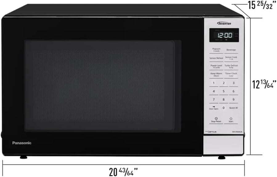 Panasonic 1.2 cu. ft. 1250W Inverter Microwave, Black - Certified Refurbished