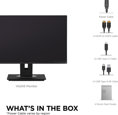 ViewSonic 27" IPS 1080p Monitor Designed for Surface with Advanced Ergonomics, 100 Hz, Black - Certified Refurbished