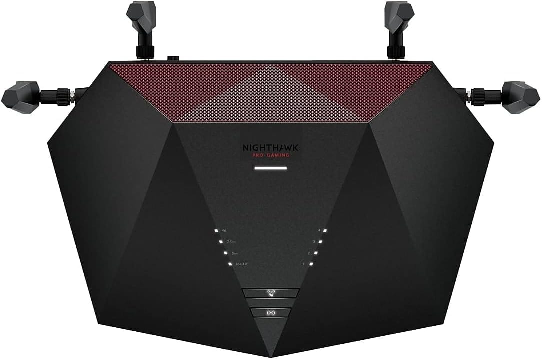 NETGEAR XR1000 Nighthawk Pro Gaming Router, AX5400, WiFi 6, DumaOS 3.0, 4x1G Ports, USB 3.0, Lag-Free Gaming, QoS, Geo-Fencing
