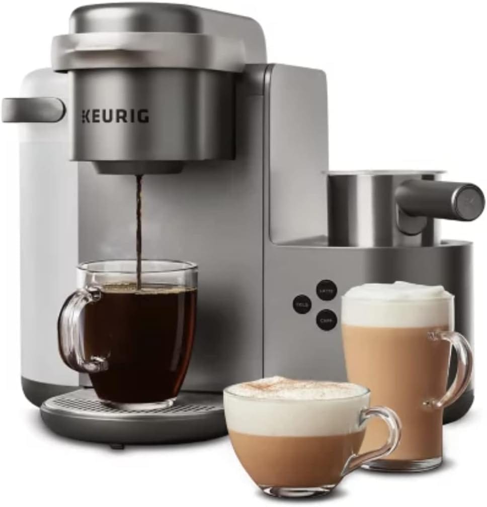 Keurig K-Café C Single Serve K-Cup Pod Coffee, Latte and Cappuccino Maker, Nickel - Open Box