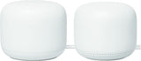 Google Nest Wi-Fi AC2200 Mesh Router with Google Assistant, Smart Tech, 3800 Sq. Ft. Coverage Area, 2-Pack, Snow - Refurbished
