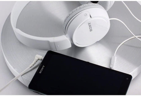 Sony ZX Series Extra Bass Smartphone Headset with Mic, White