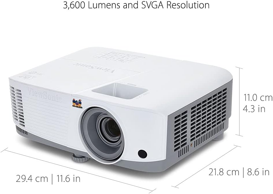 ViewSonic 4000 Lumens XGA HDMI Short Throw Projector, White - Certified Refurbished