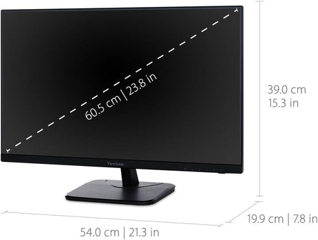 ViewSonic 24in IPS 1080p Monitor HDMI DisplayPort - Certified Refurbished