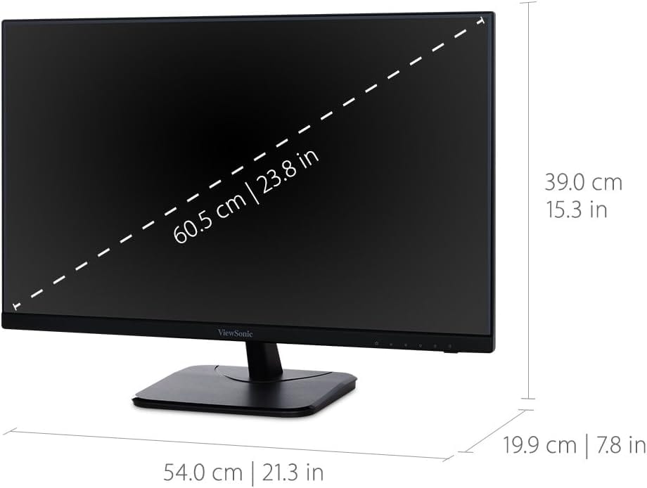 ViewSonic 24in IPS 1080p Monitor HDMI DisplayPort - Certified Refurbished