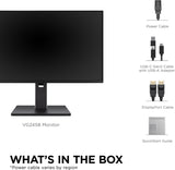 ViewSonic 24 Inch 1080p IPS Docking Monitor with Advanced Ergonomics, 100W USB C - Certified Refurbished