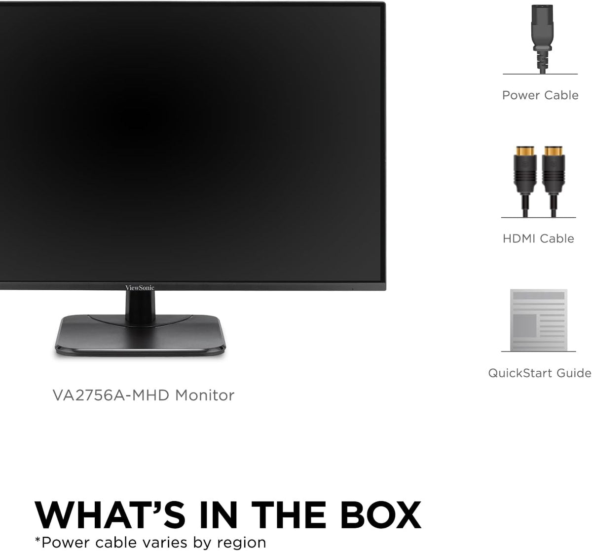 ViewSonic 27 Inch IPS 1080p Monitor with 120Hz, Eye Care, HDMI, DisplayPort, and VGA Inputs for Home and Office - Certified Refurbished