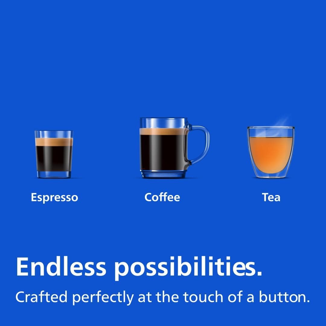 Philips 2200 Series Fully Automatic Espresso Machine, Classic Milk Frother, 2 Coffee Types, Ceramic Grinder, AquaClean Filter, Black