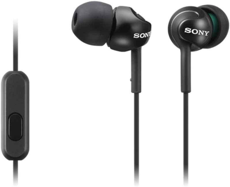Sony In-Ear Headphones with Microphone, Black