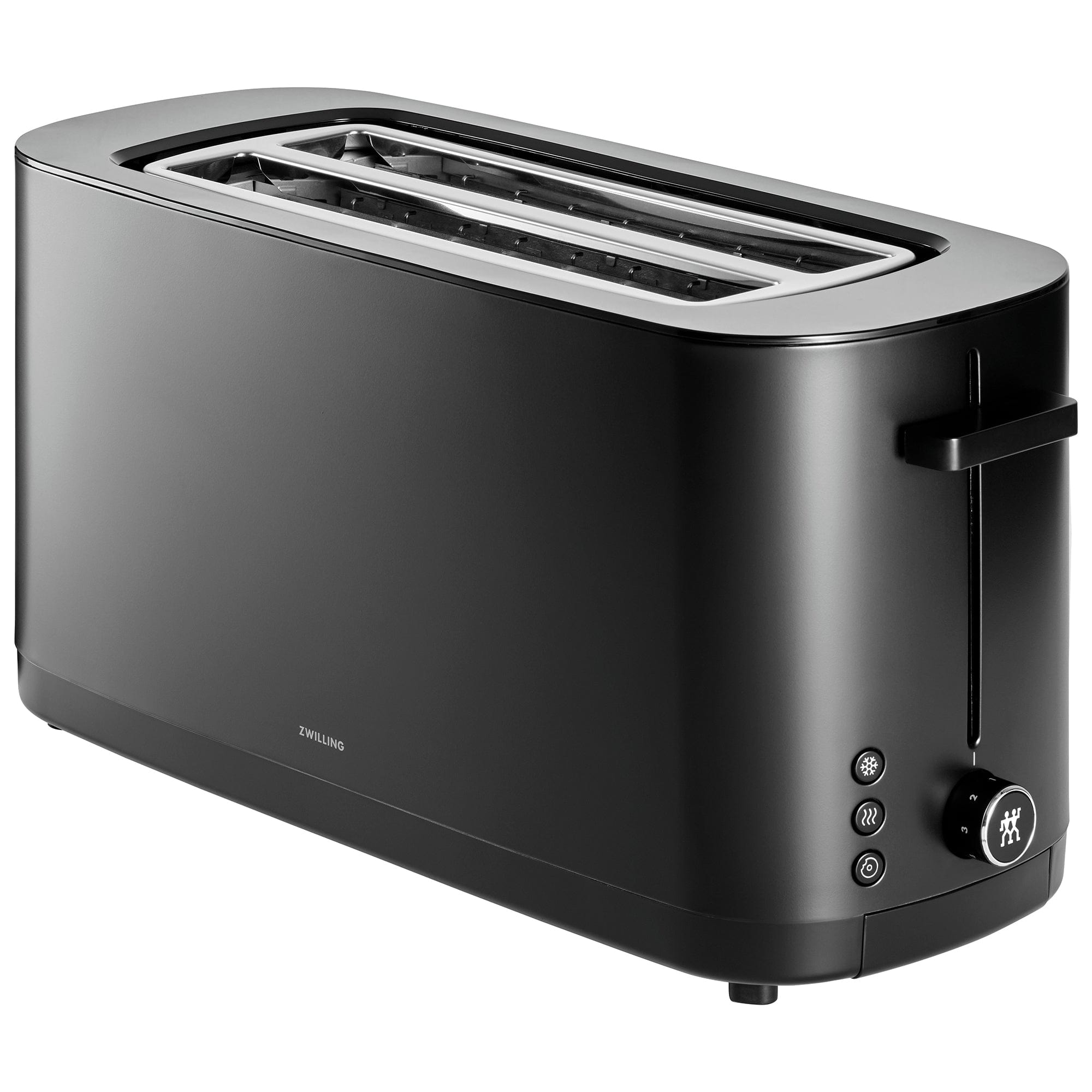 Zwilling Enfinigy, 4-Slice Long Slot Toaster, Extra Wide 1.5" Slots for Bagels and Toast, Black