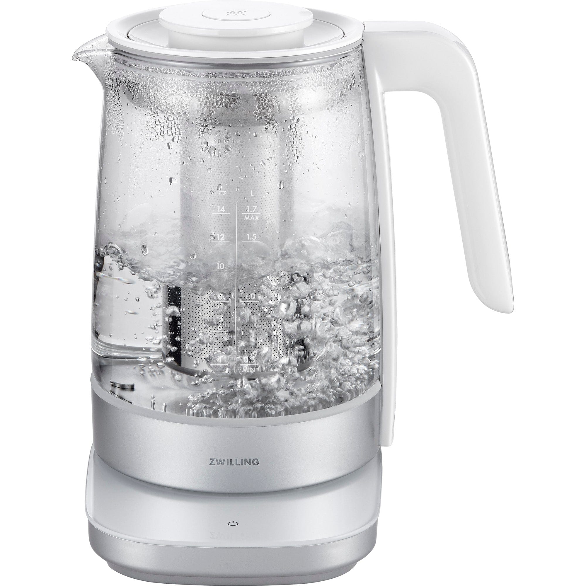 Zwilling Enfinigy Glass Kettle, Tea Kettle, Silver