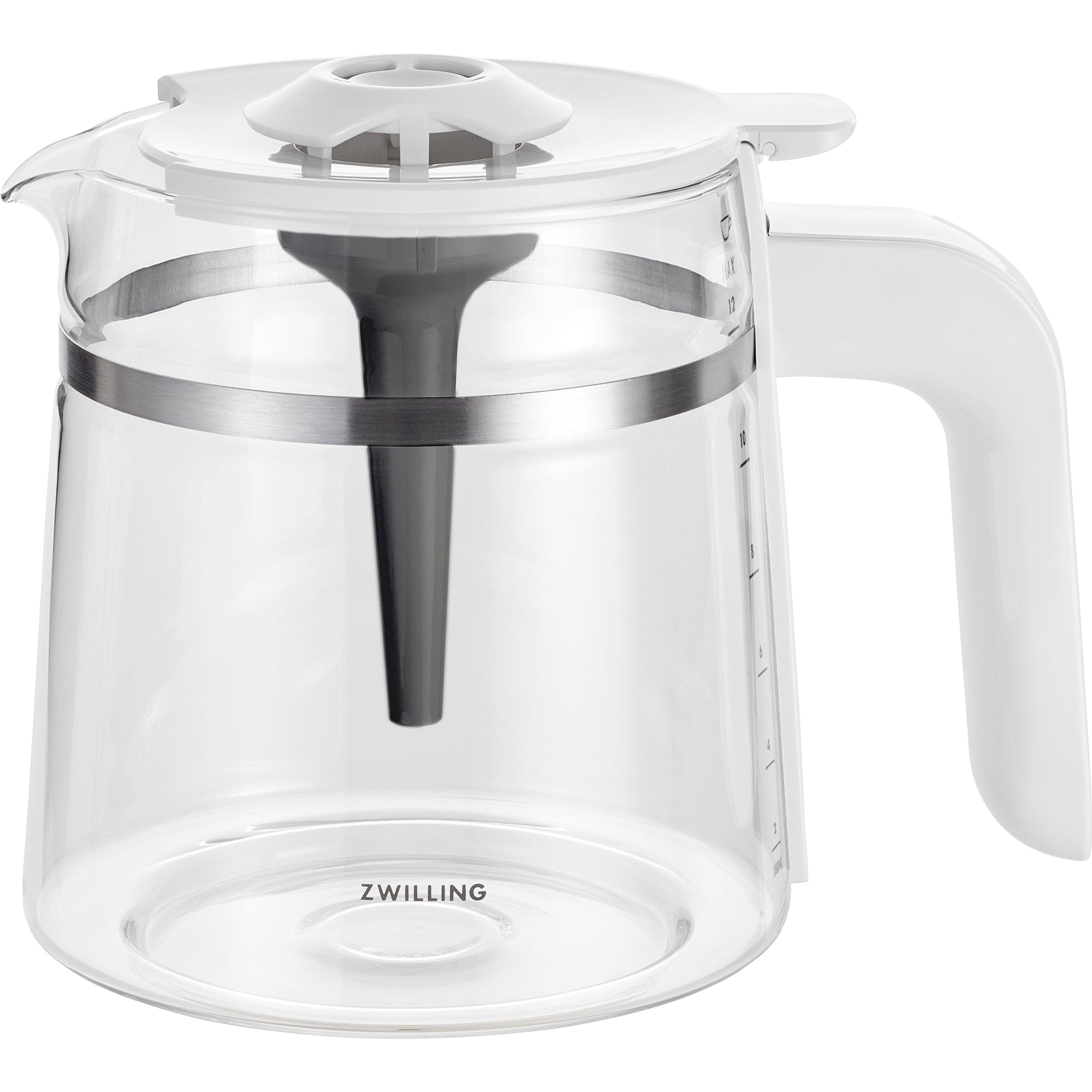 Zwilling Enfinigy Glass Drip Coffee Maker 12 Cup, Awarded the SCA Golden Cup Standard, Silver