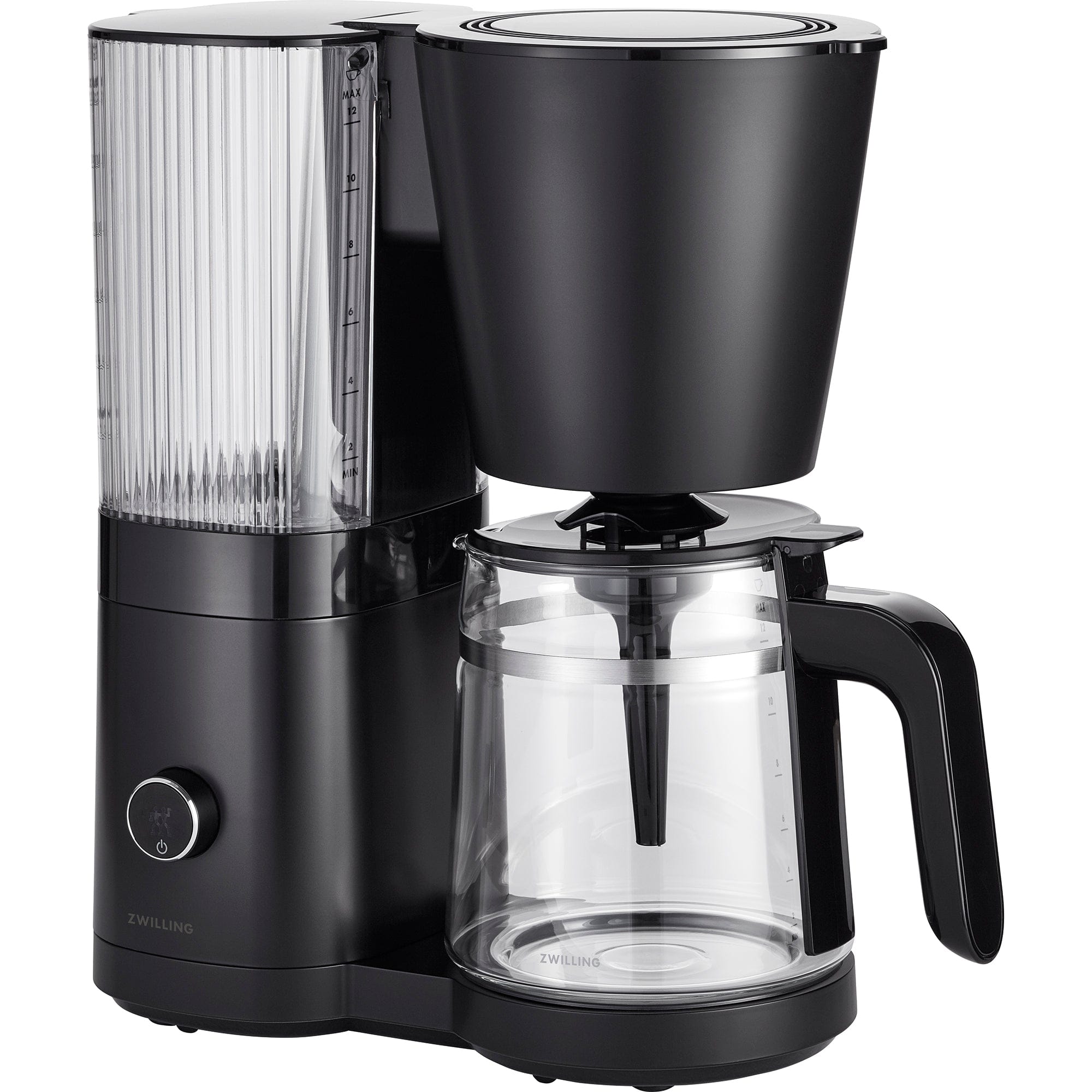 Zwilling Enfinigy Glass Drip Coffee Maker 12 Cup, Awarded the SCA Golden Cup Standard, Black