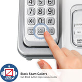 Panasonic Cordless Phone, Call Block & Answering Machine, 2 Handsets - Certified Refurbished