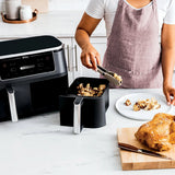Ninja Foodi 6-in-1 XL 10-qt. 2-Basket Air Fryer with DualZone Technology Cooker, Black - Open Box
