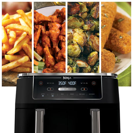 Ninja Foodi 6-in-1 XL 10-qt. 2-Basket Air Fryer with DualZone Technology Cooker, Black - Open Box