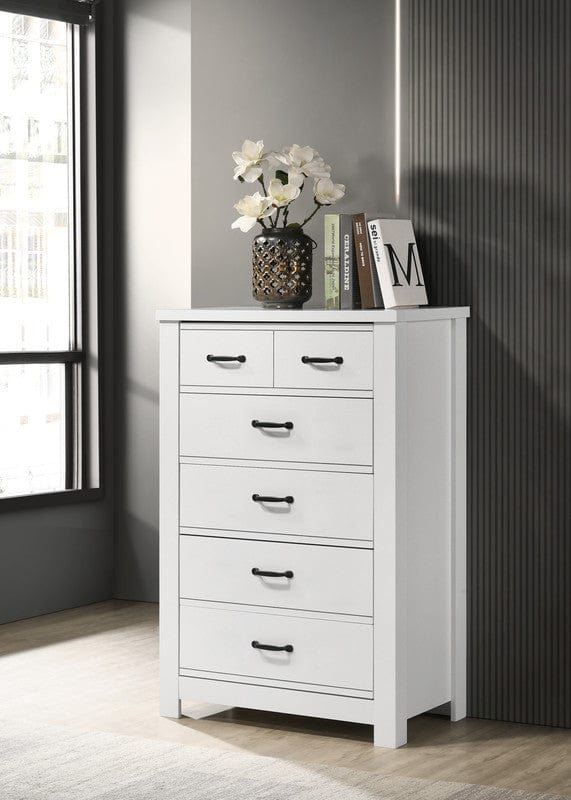 Willow & Hearth Cassini 31"W White 5-Drawer Chest