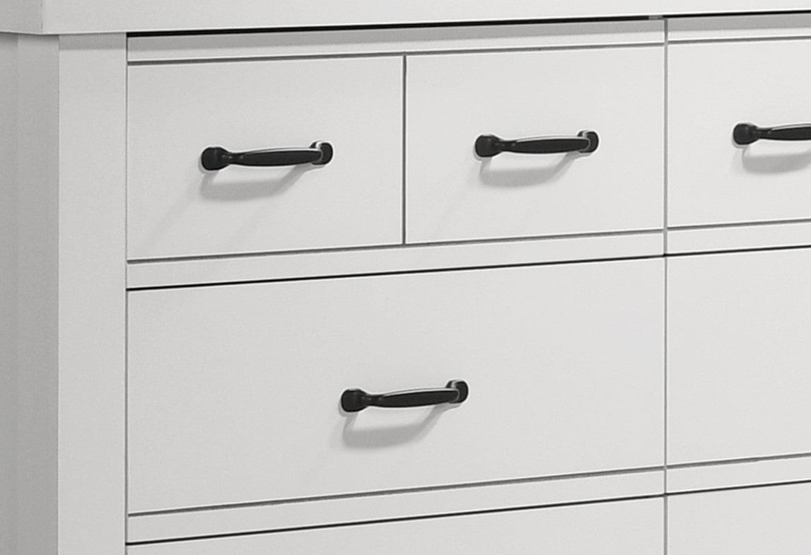 Willow & Hearth Cassini 51"W White 6-Drawer Dresser