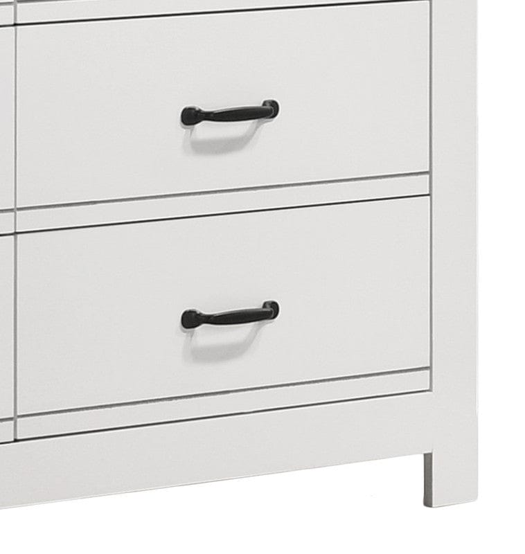 Willow & Hearth Cassini 51"W White 6-Drawer Dresser